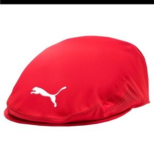 NWT Sz S/M Men Puma Golf Style Hat Cap Tour Driver Red High Risk Flex Fit Cobra